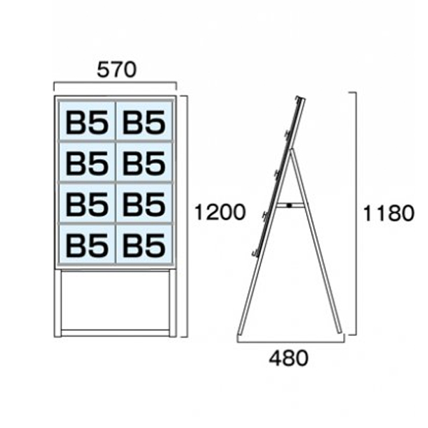 カードケーススタンド看板 CCSK-B5Y8KH 2枚目