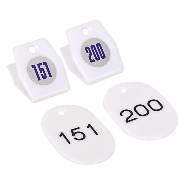 スチロールクロークチケットA型(151～200) 白　店舗用品　レジ回り用品　番号札　クローク札 2枚目