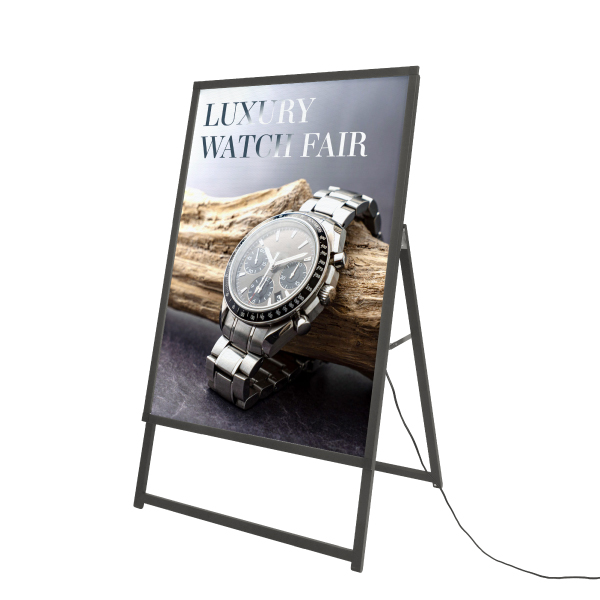 イージーライトA B1片面ブラック 店舗用品 販促用品 LEDスタンド看板 LEDパネル付スタンド