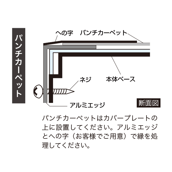 展示会ステージシステム】アドフロアシステム用アルミエッジ2M 10本入